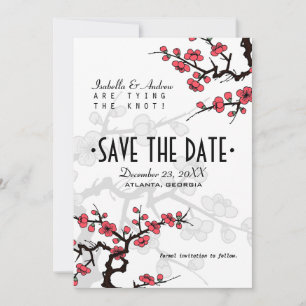 Cherry Blossom Oriental Wedding retten das Datum Save The Date