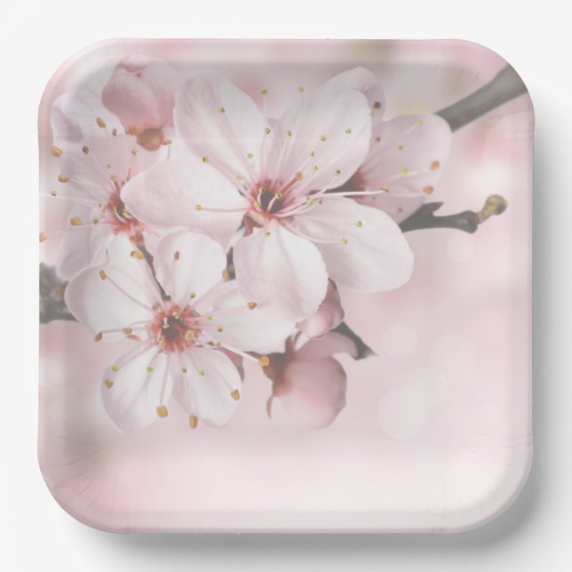 Cherry Blossom Paper Tellers & Bowls Pappteller (Vorderseite)