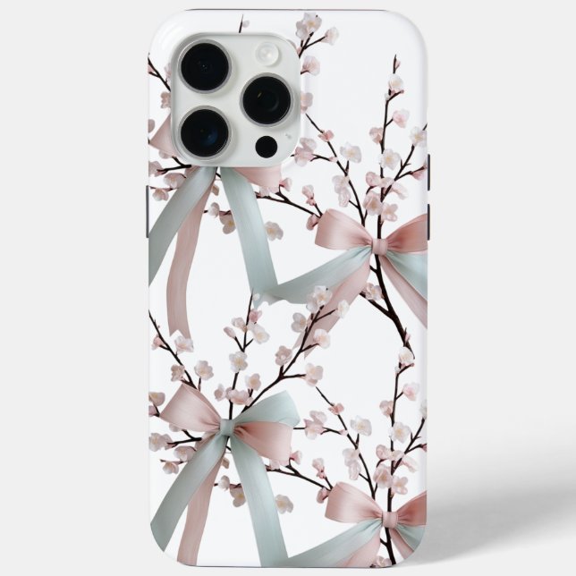 Cherry Blossom Pastel Bow iPhone 15 Pro Max Fall Case-Mate iPhone Hülle (Rückseite)