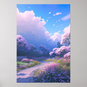 Cherry Blossom Path Poster