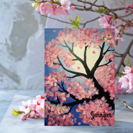 Cherry Blossom Personalisierte Note Card Dankeskarte