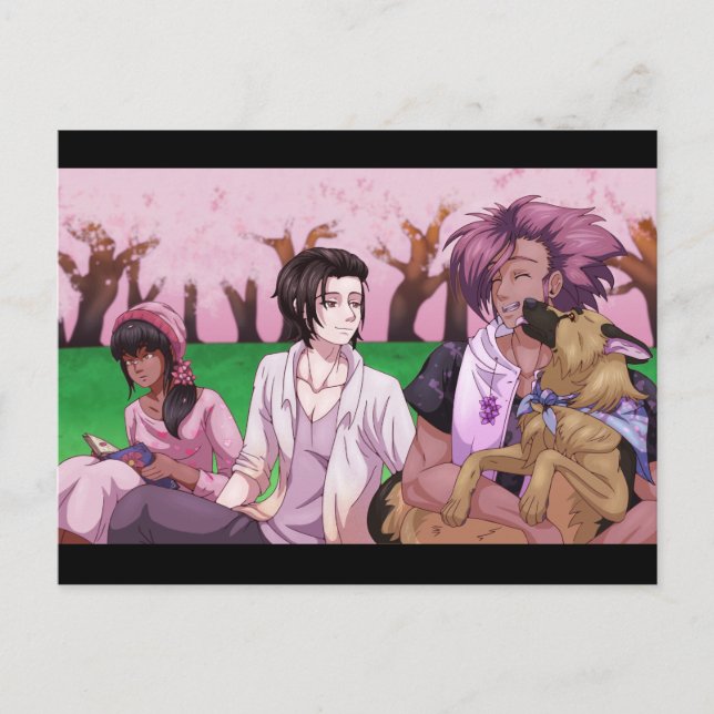 Cherry Blossom Picnic Card Postkarte (Vorderseite)