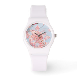 Cherry Blossom Pink Blume beobachten Armbanduhr