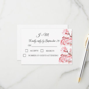 Cherry Blossom Pink Blume Blumenzwiebeln RSVP Karte
