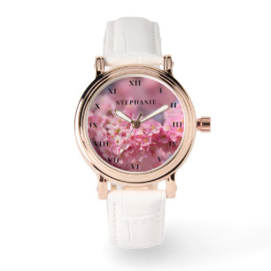 Cherry Blossom Pink Blume Sakura Springtime Armbanduhr