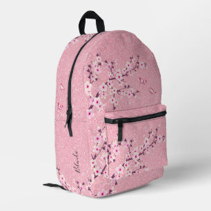 Cherry Blossom Pink Glitzer Bedruckter Rucksack