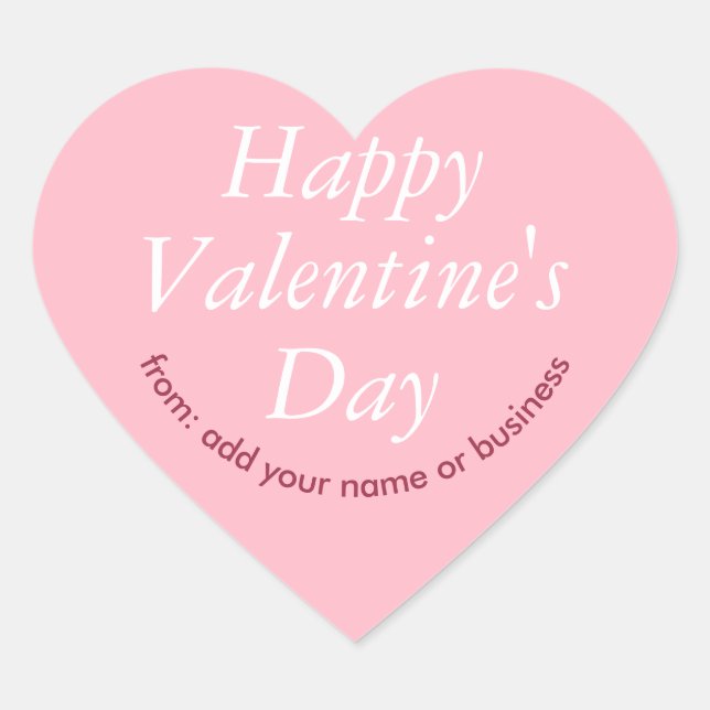 Cherry Blossom Pink Heart Valentine Sticker (Vorderseite)