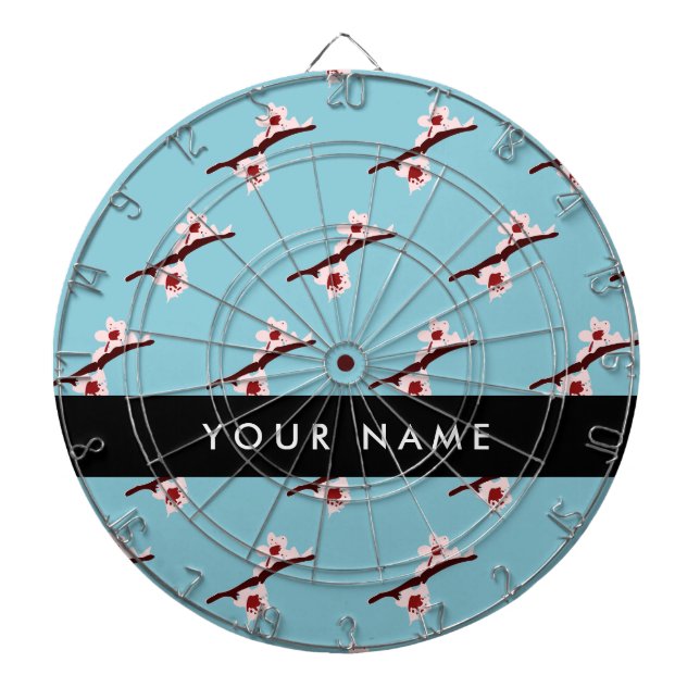 Cherry Blossom, Pink Sakura, Ihr Name Dartscheibe (vorne)