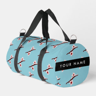 Cherry Blossom, Pink Sakura, Ihr Name Duffle Bag