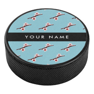 Cherry Blossom, Pink Sakura, Ihr Name Eishockey Puck