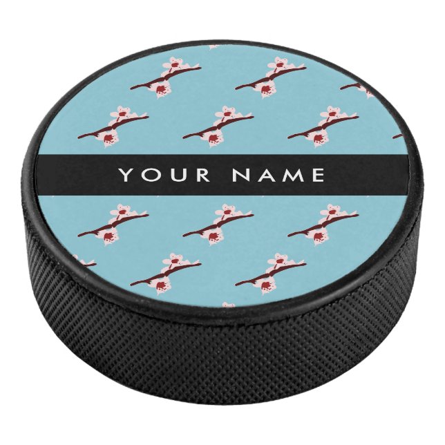 Cherry Blossom, Pink Sakura, Ihr Name Eishockey Puck (3/4)