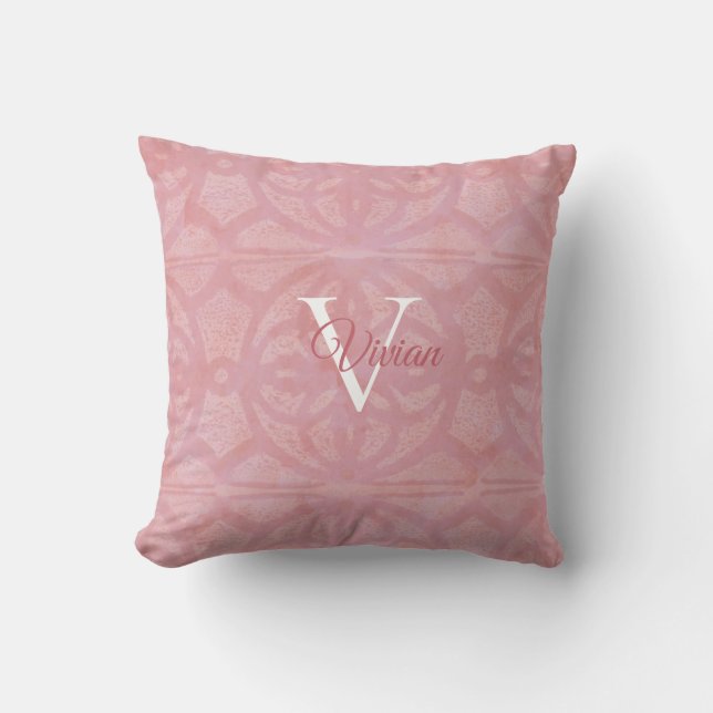 Cherry Blossom Pink Throw Kissen (Vorderseite)