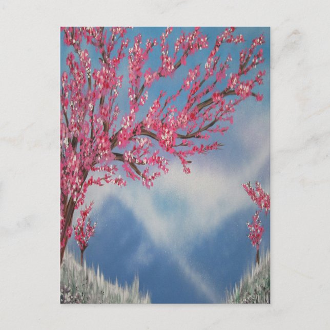 Cherry Blossom Postkarte (Vorderseite)