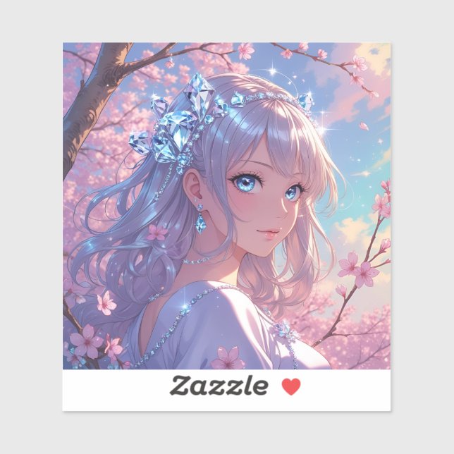 Cherry Blossom Princess Aufkleber (Blatt)