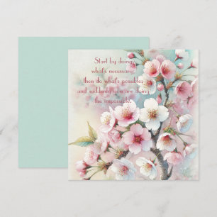 Cherry Blossom & Quote Dankeskarte