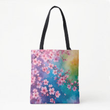 Cherry Blossom Rainbow Sky Tasche