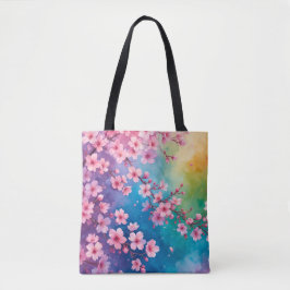 Cherry Blossom Rainbow Sky Tasche