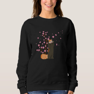Cherry Blossom Red Panda Animal Japanisch Sakura F Sweatshirt