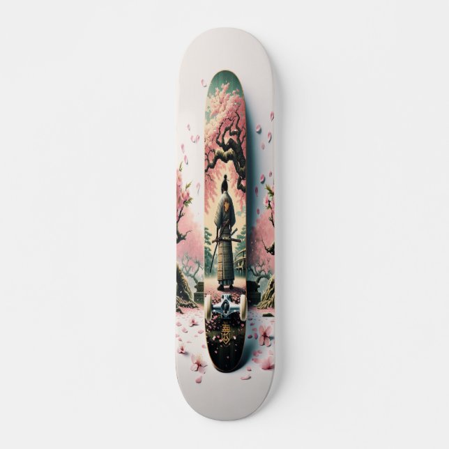 Cherry Blossom Reflections Skateboard (Vorne)