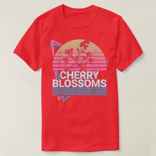 Cherry Blossom Retro T-Shirt (Design vorne)