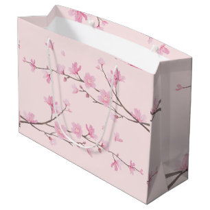 Cherry Blossom - Rosa Große Geschenktüte