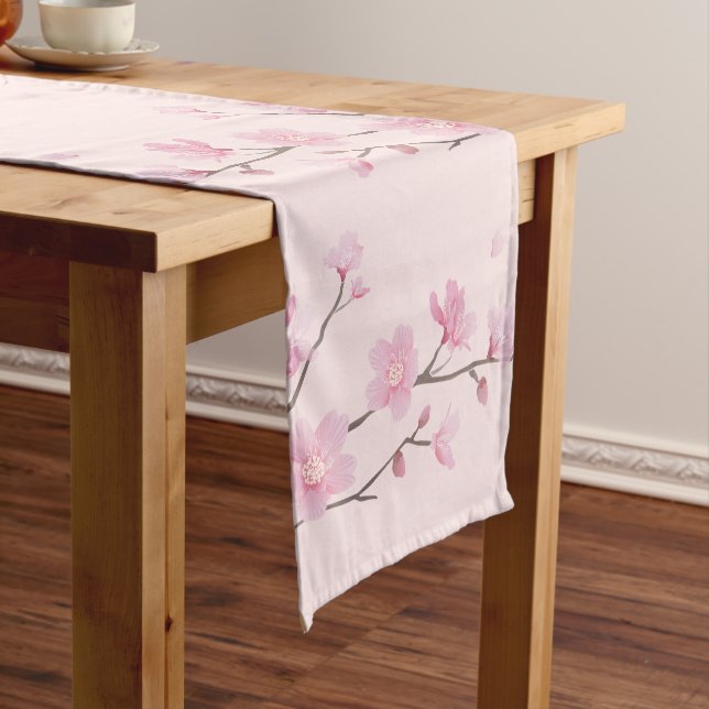 Cherry Blossom - Rosa Kurzer Tischläufer (Beispiel)