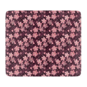 Cherry Blossom Rosa und Wein Modernes Schnittboard Schneidebrett