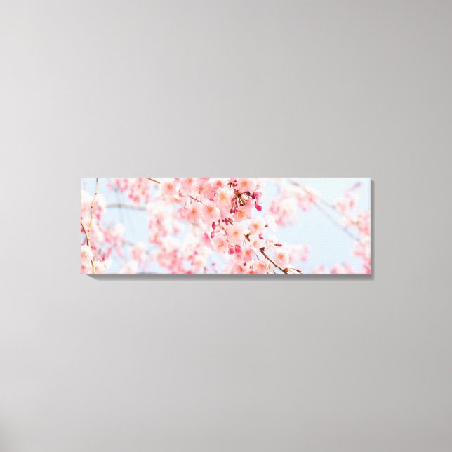 Cherry Blossom Rose Blue Gallery Wrap Leinwand (Vorderseite)
