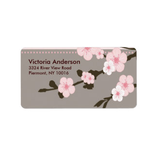Cherry Blossom Rücksendeadressen-Aufkleber. Adressaufkleber