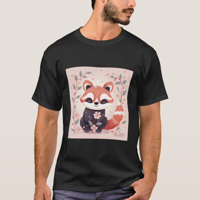 Cherry Blossom Saison Red Panda Adorable Spring De T-Shirt (Vorderseite)