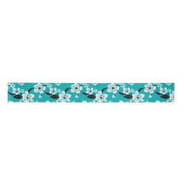 CHERRY BLOSSOM - SAKURA (AQUAMARIN) SATINBAND