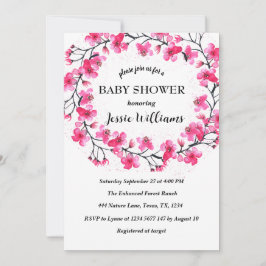 Cherry Blossom Sakura Blume Babydusche Einladung