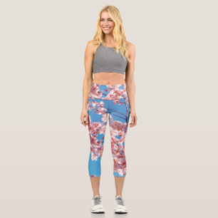 Cherry Blossom Sakura Blume Capri Leggings