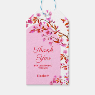 Cherry Blossom Sakura Blume Pink Weißer Geburtstag Geschenkanhänger