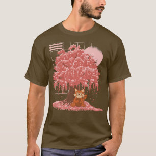 Cherry Blossom Sakura Japan Red Pan T-Shirt