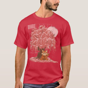 Cherry Blossom Sakura Japan Red Pan T-Shirt