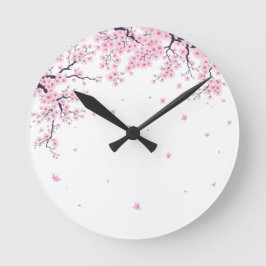 Cherry Blossom Sakura Japanese Art Tote Runde Wanduhr