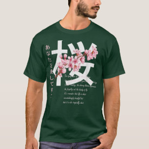 Cherry Blossom sakura Japanisches Kanji Ästhetik T-Shirt