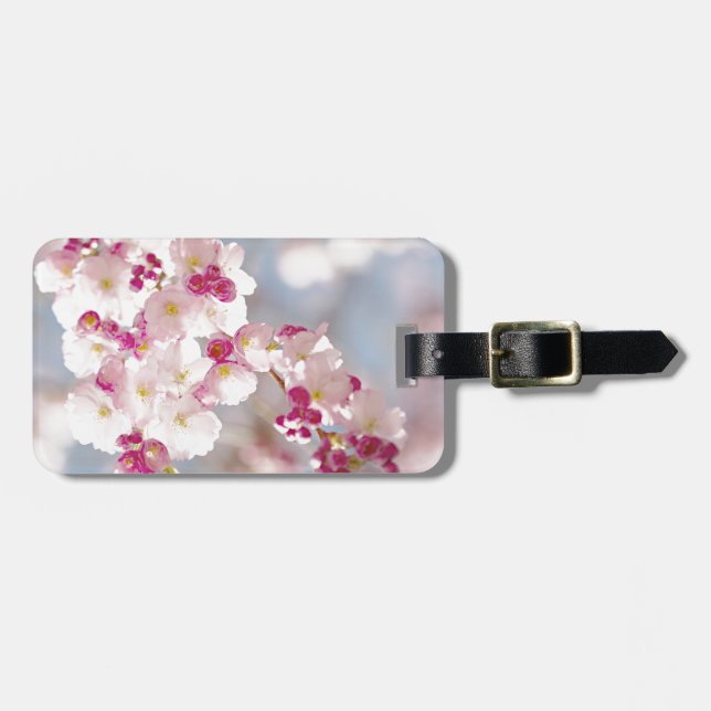 Cherry blossom / sakura / körsbärsblom gepäckanhänger (Vorderseite horizontal)
