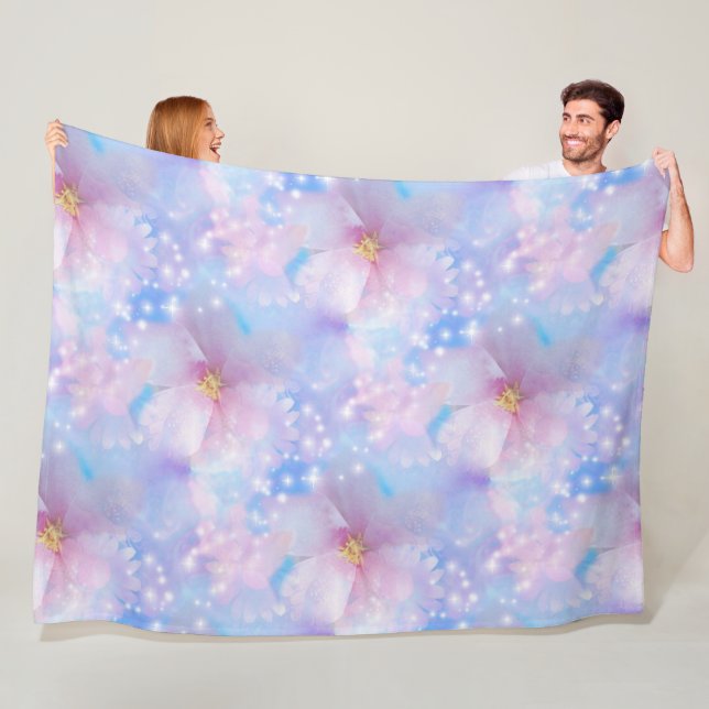 Cherry Blossom - Sakura - nahtloses Muster 5 Fleecedecke (Beispiel)