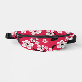 CHERRY BLOSSOM - SAKURA PATTER IN ROT BAUCHTASCHE