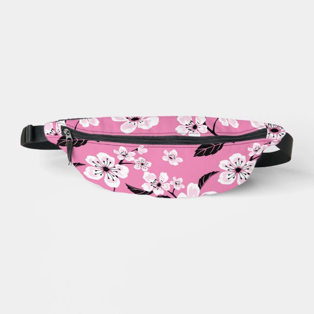 CHERRY BLOSSOM - SAKURA PATTERN IN LITE PINK BAUCHTASCHE (Vorderseite)