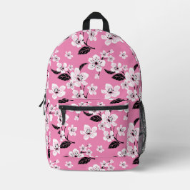 CHERRY BLOSSOM - SAKURA PATTERN IN LITE PINK BEDRUCKTER RUCKSACK