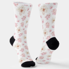 CHERRY BLOSSOM SAKURA PATTERN NAME SOCKS SOCKEN