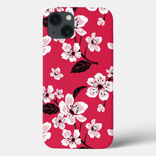 CHERRY BLOSSOM - SAKURA (RED) Case-Mate iPhone HÜLLE (Rückseite)