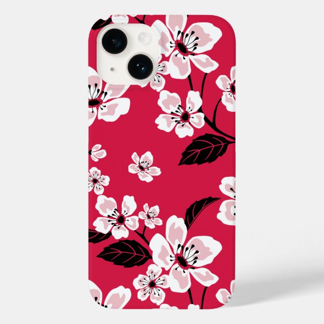CHERRY BLOSSOM - SAKURA (RED) Case-Mate iPhone HÜLLE (Rückseite)