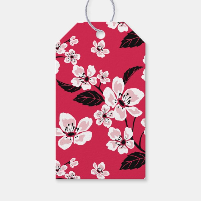 CHERRY BLOSSOM - SAKURA (RED) GESCHENKANHÄNGER (Vorderseite)