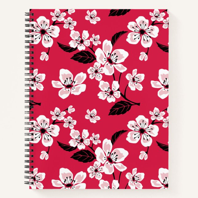 CHERRY BLOSSOM - SAKURA (RED) NOTIZBUCH (Vorderseite)