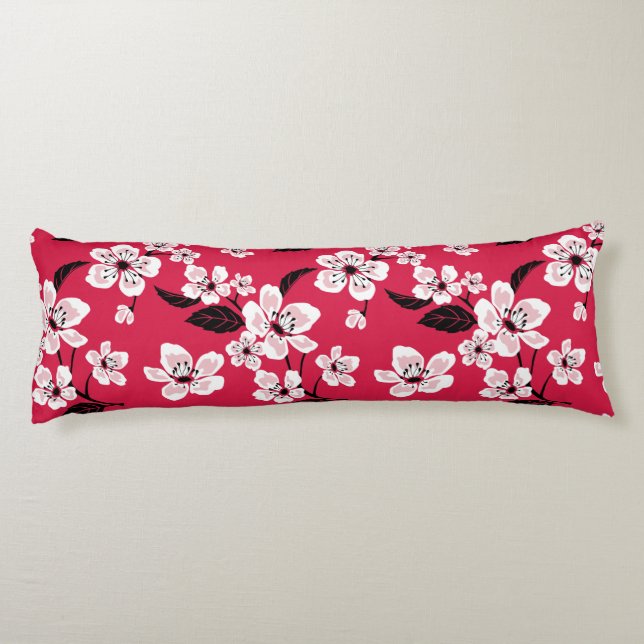 CHERRY BLOSSOM - SAKURA (RED) SEITENSCHLÄFERKISSEN (Rückseite)