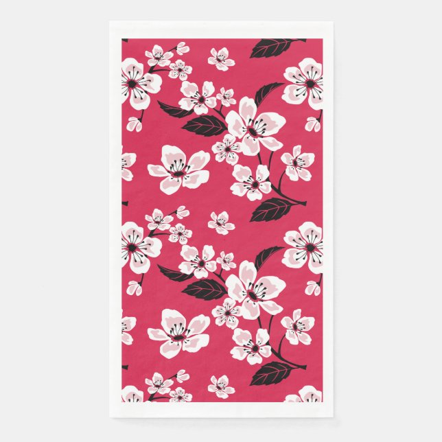CHERRY BLOSSOM - SAKURA (RED) SERVIETTE (Vorderseite)